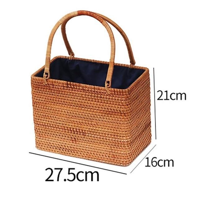 Bohemian Rattan Crossbody Bags Handmade Woven Beach Circular Bags