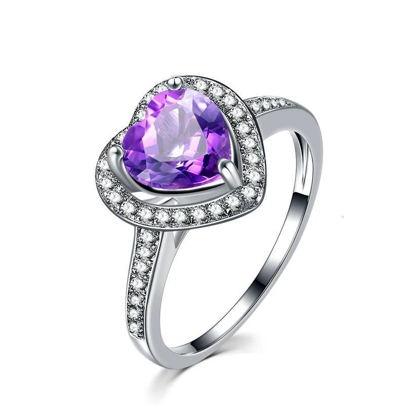 Classic Heart Amethyst Ring