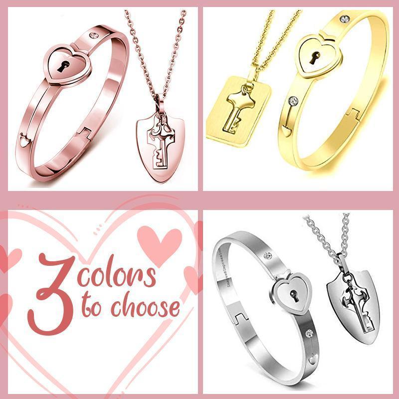 Love and Lock Couple Jewelry Set