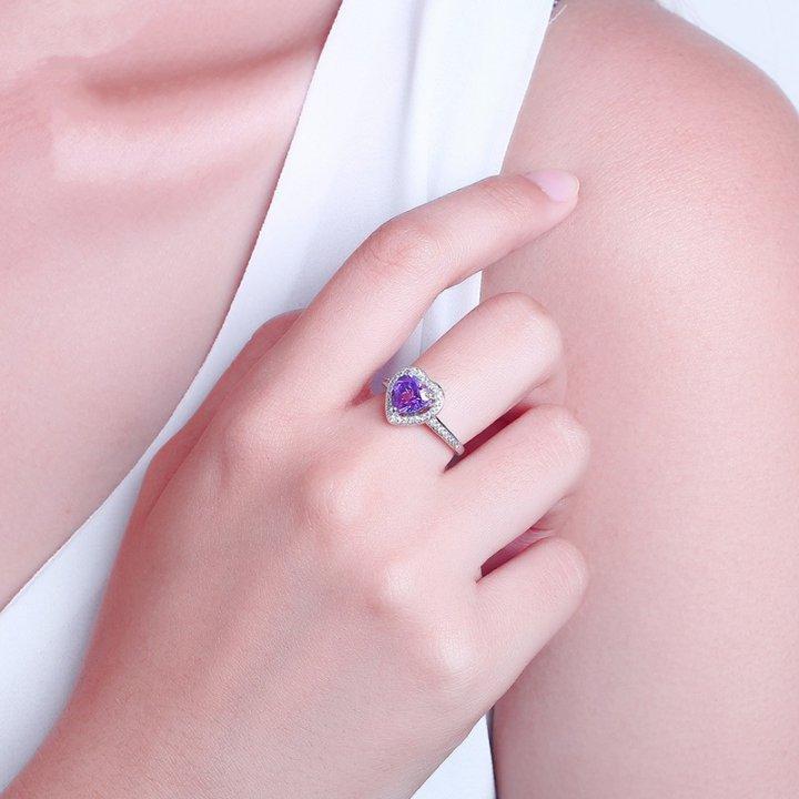 Classic Heart Amethyst Ring