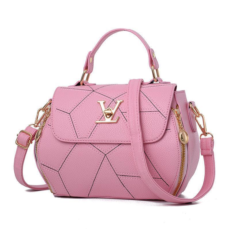 Luxury Leather Shoulder Bag - Flap V