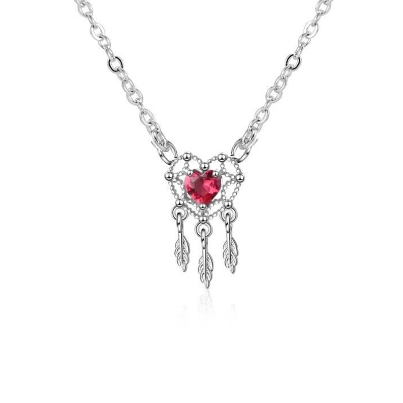 Sweet Heart Dream Catcher Necklace