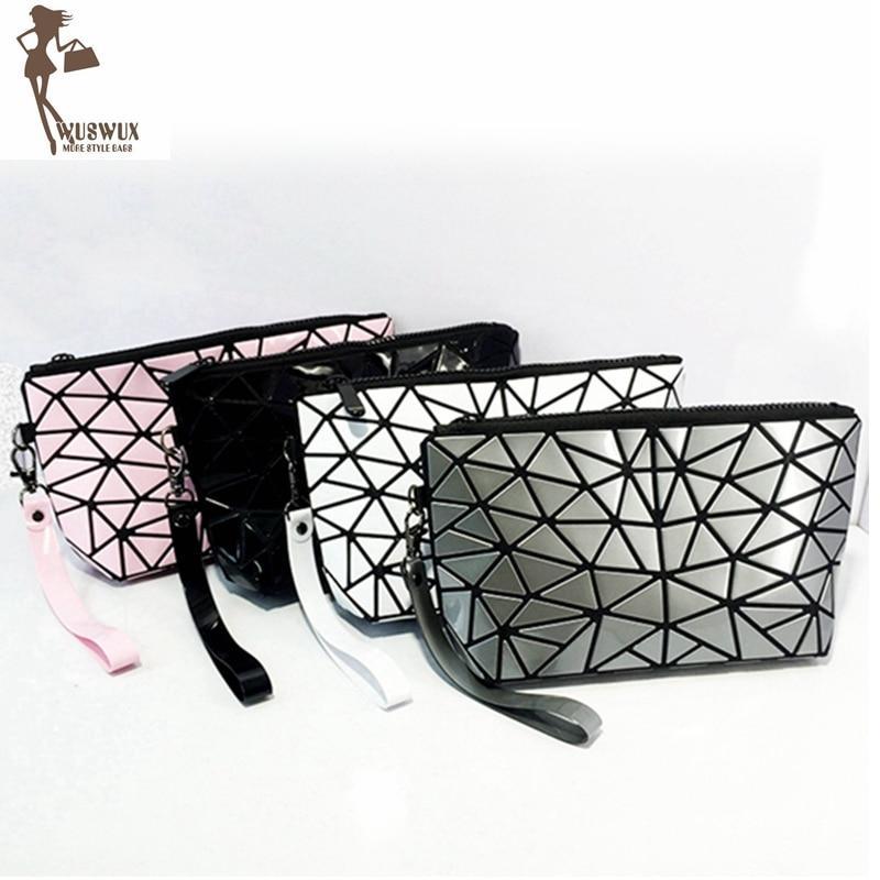 new fashion women make up bag geometric casual cosmetic bag cases travel organizer makeup case toiletry kit beauty bags A18831c