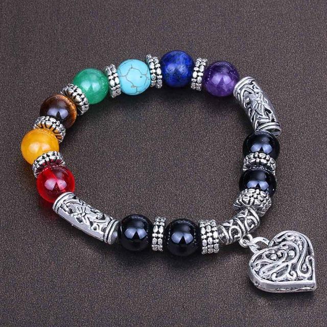 7 Chakra Reiki Healing Heart Bracelet
