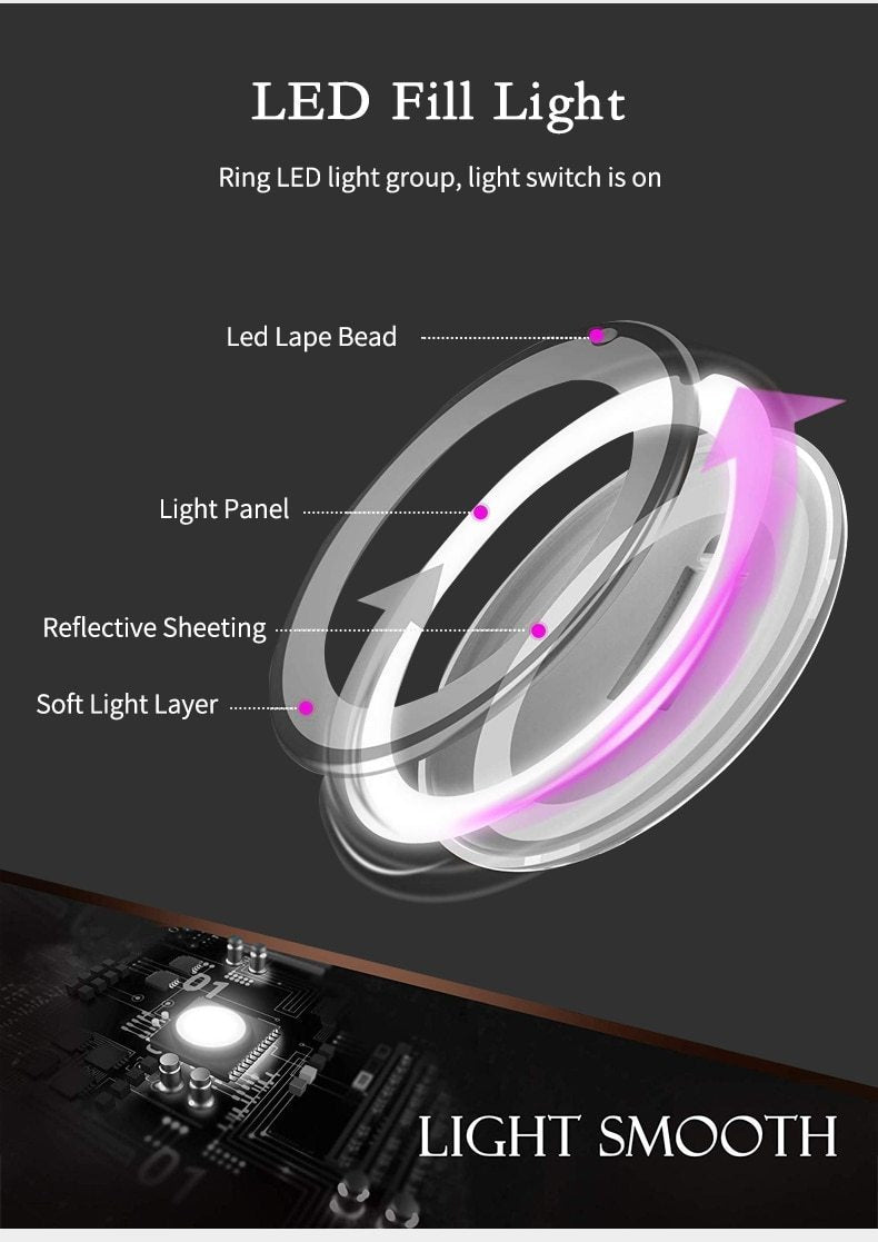 BEAUTYTUN®️ 10x Magnifying LED Lighted Makeup Mirror