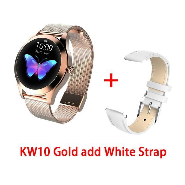 KW10 band IP68 Waterproof Smart Watch Women Lovely Bracelet Heart Rate Monitor Sleep Monitoring Smartwatch Connect IOS Android