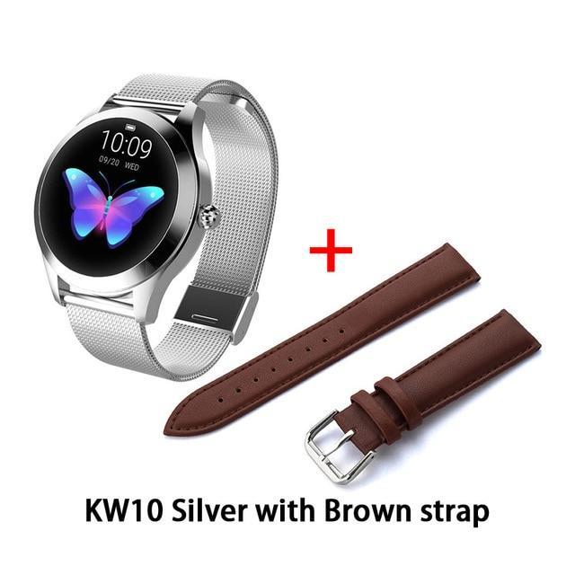 KW10 band IP68 Waterproof Smart Watch Women Lovely Bracelet Heart Rate Monitor Sleep Monitoring Smartwatch Connect IOS Android