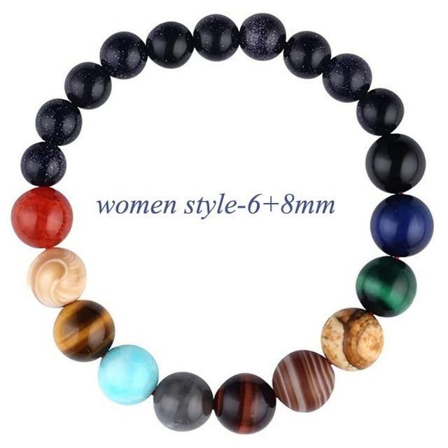 Eight Planets Natural Stone Bracelet